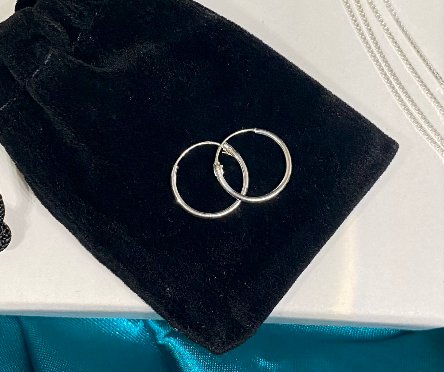 Sterling silver sleepers 14mm