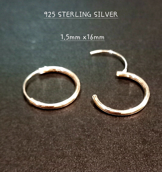 Sterling Silver Hoop Earrings Small