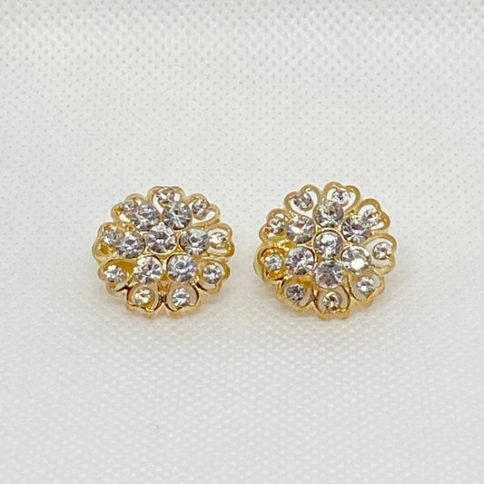 Gold tone clip on earrings