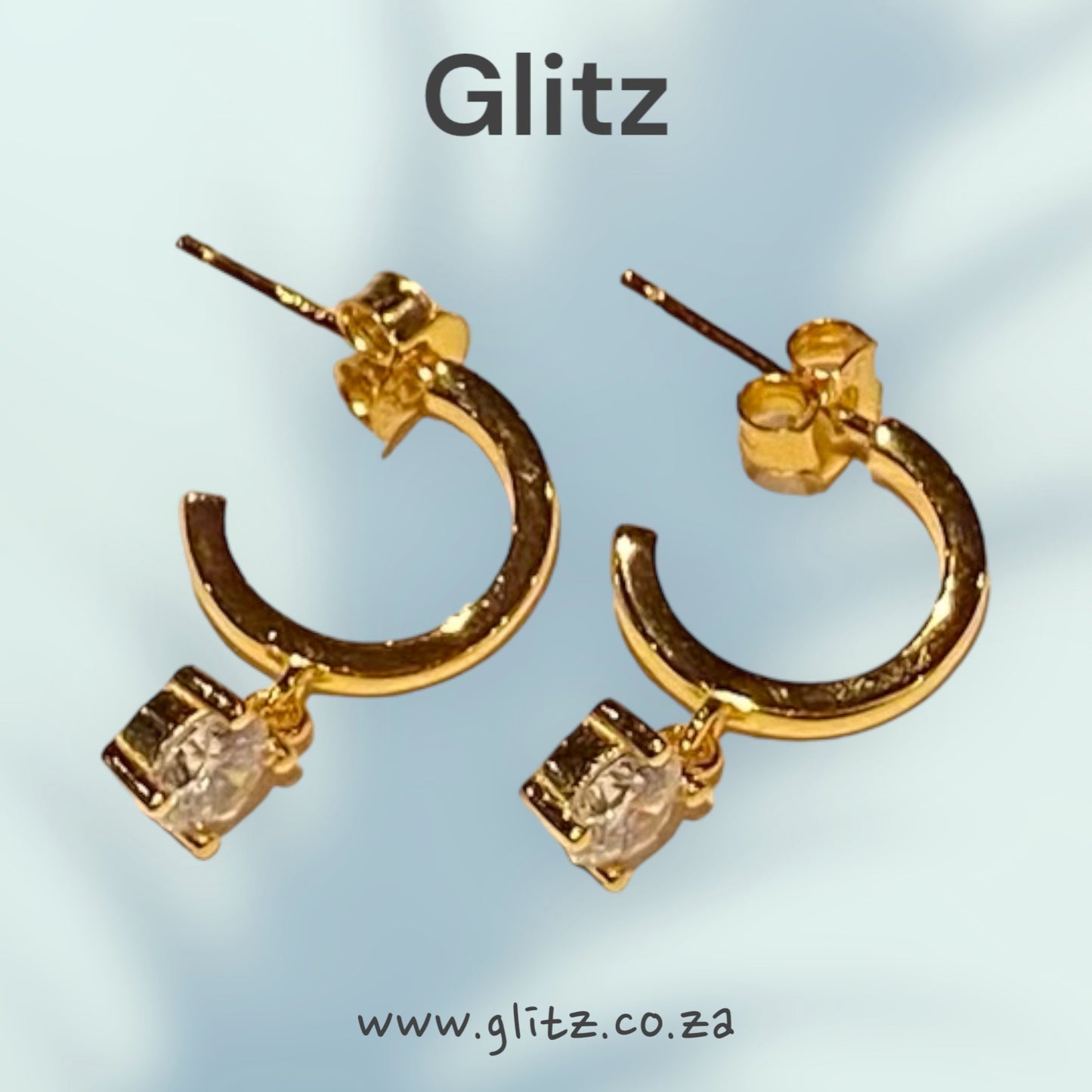 Gold plated Sterling silver earrings with zirconia