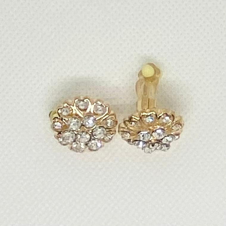 Gold tone clip on earrings