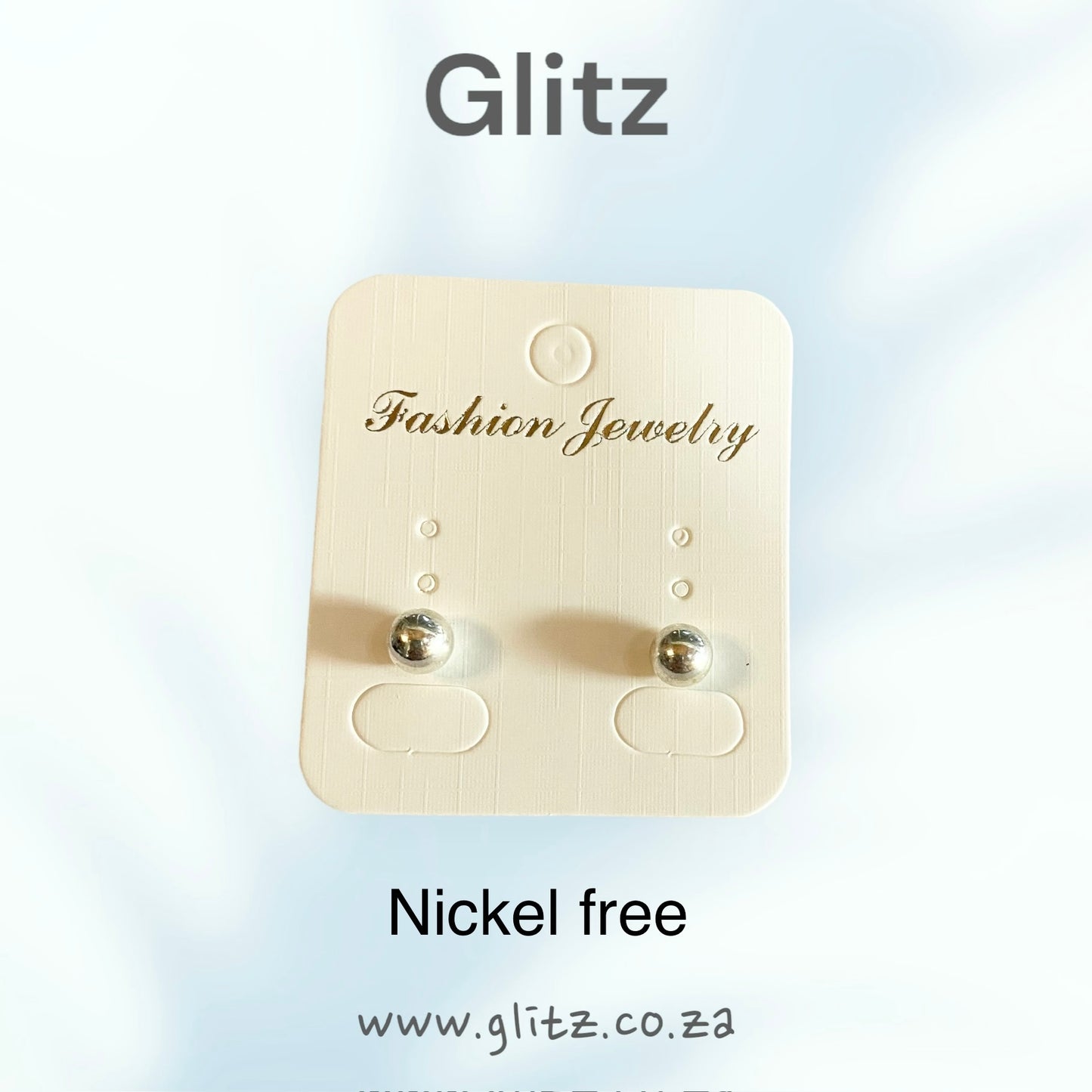 Nickel free plated ball earrings